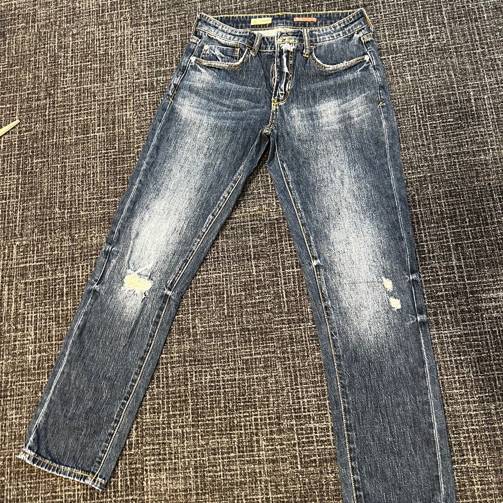 PILCRO Distressed Blue Denim Jeans